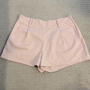 Peach silk-like summer shorts